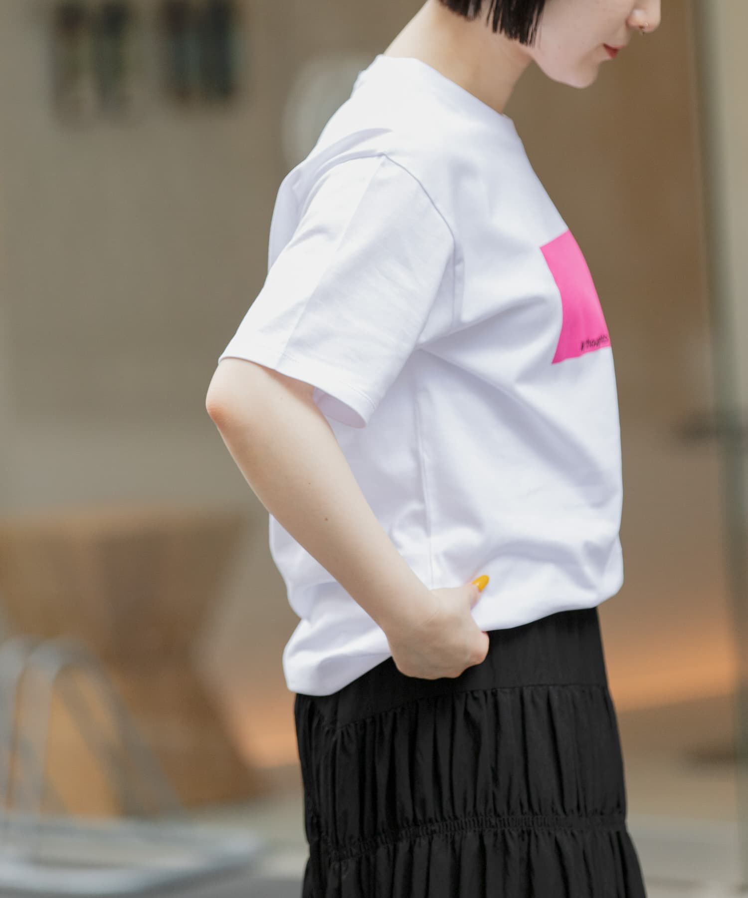URBAN RESEARCH DOORS「FORK&SPOON　エンブロイダリーロゴTシャツ」|Tシャツ・カットソー|