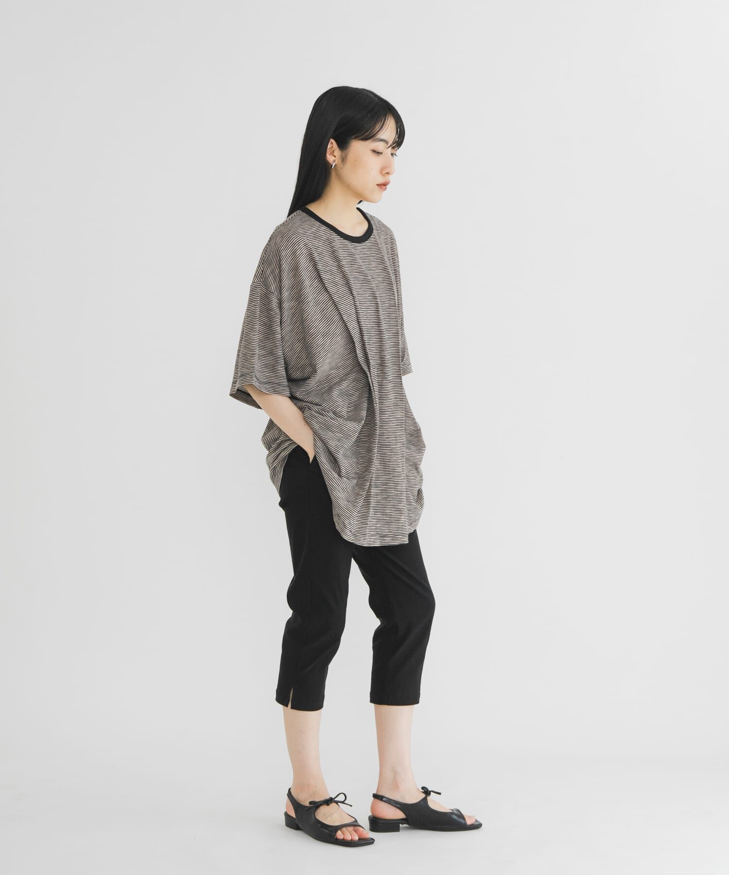  「ランダムタックボーダーTEE」|Tシャツ・カットソー|