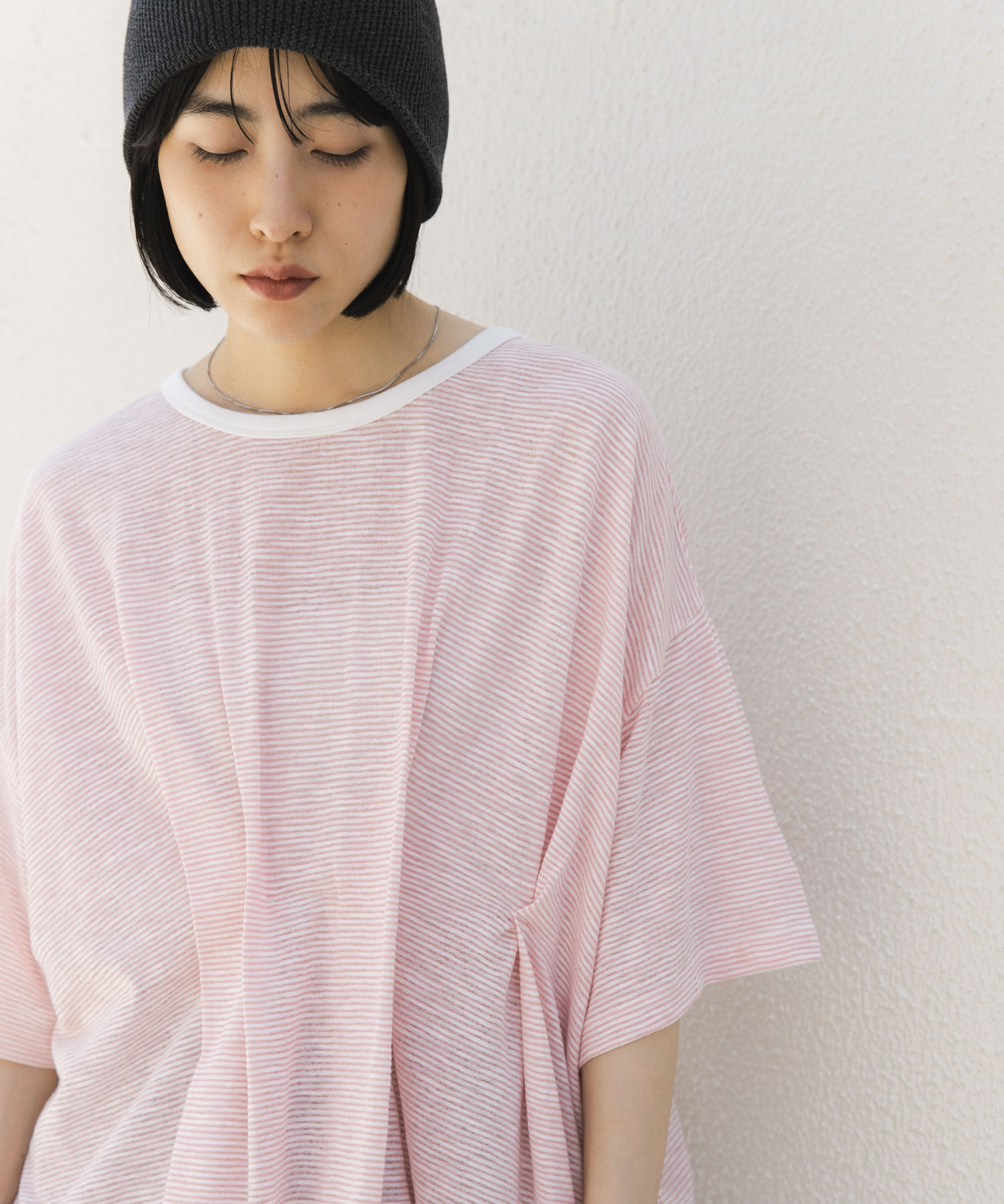  「ランダムタックボーダーTEE」|Tシャツ・カットソー|