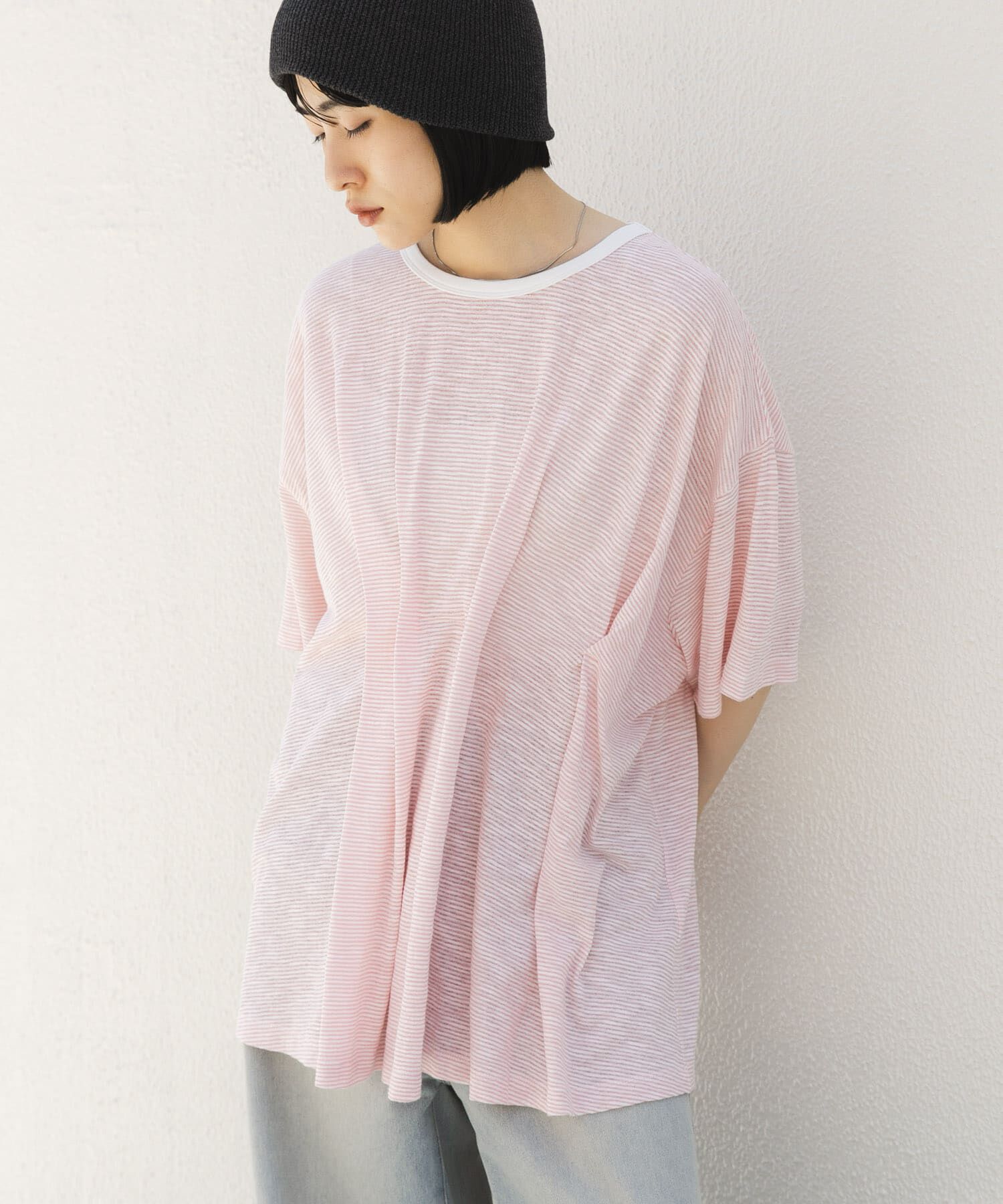  「ランダムタックボーダーTEE」|Tシャツ・カットソー|