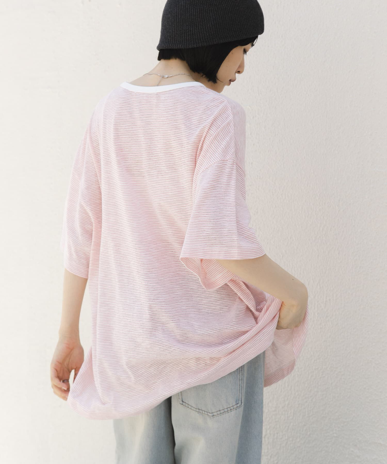  「ランダムタックボーダーTEE」|Tシャツ・カットソー|