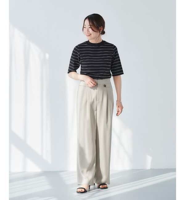 le.coeur blanc「リネンライクツイルワイドパンツ」|その他|