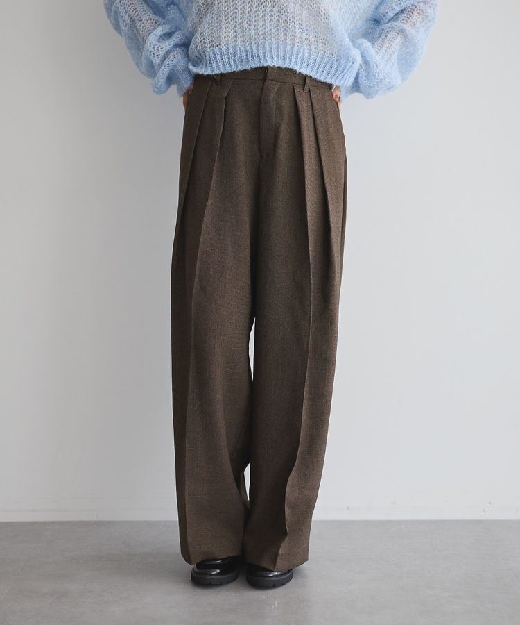 GARAGE OF GOOD CLOTHING「【日本製】ミックスヤーン２タックワイドパンツ」|その他|