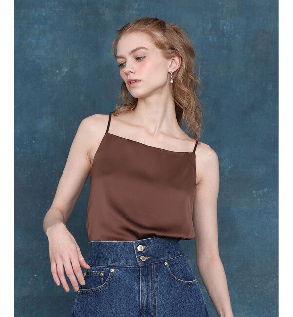 LOULOU WILLOUGHBY「◇【LOULOU WILLOUGHBY】サテンキャミソール」|Tシャツ・カットソー|