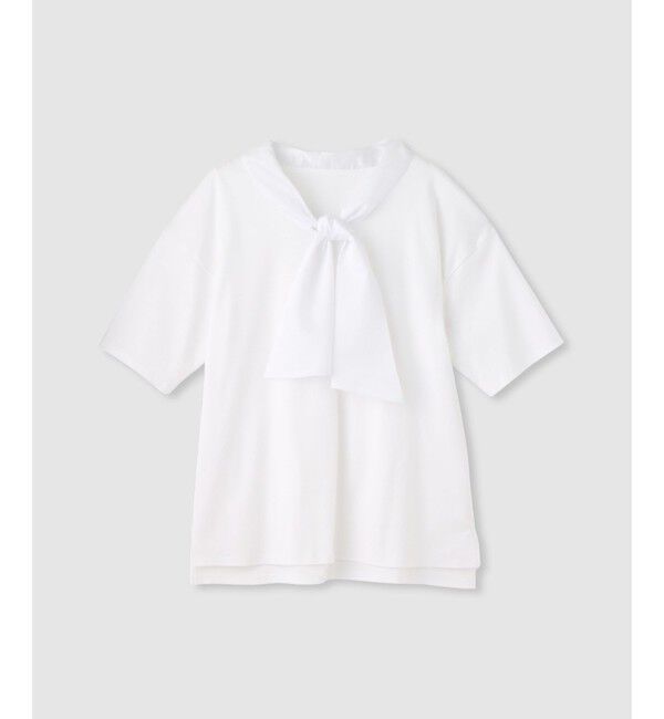 allureville「ボウタイ付Tシャツ」|Tシャツ・カットソー|オフホワイト