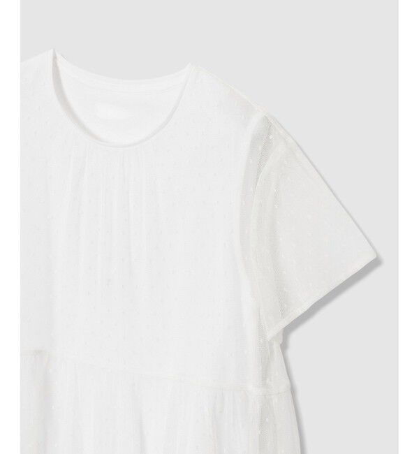 allureville「ドットチュールレイヤーT」|Tシャツ・カットソー|
