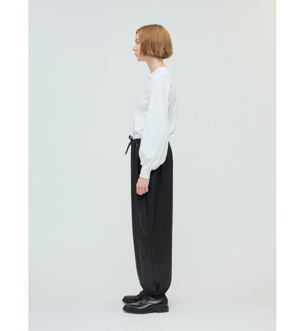 mizuiro ind「mizuiro ind グロッシードローストリングヘムイージーパンツ」|その他|