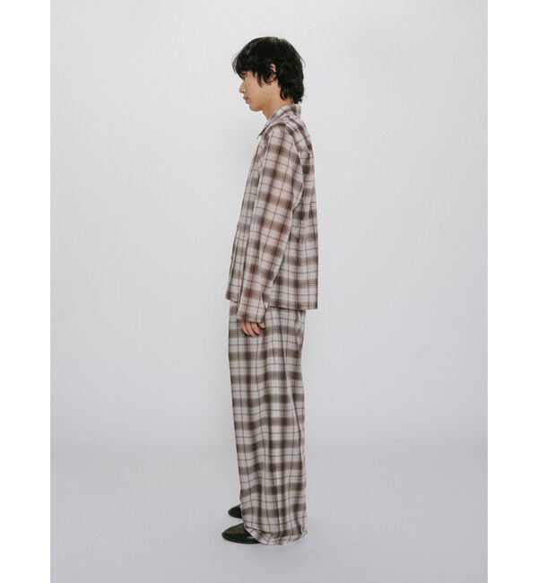 MIDIUMISOLID「MIDIUMISOLID Men&rsquo;s シアーチェックテーパードパンツ」|その他|