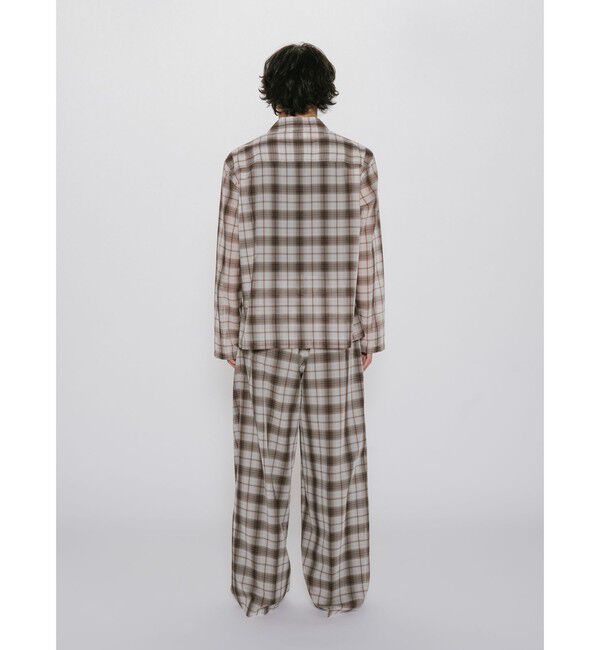 MIDIUMISOLID「MIDIUMISOLID Men&rsquo;s シアーチェックテーパードパンツ」|その他|