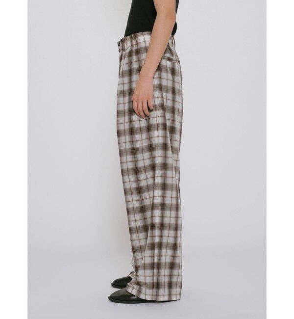 MIDIUMISOLID「MIDIUMISOLID Men&rsquo;s シアーチェックテーパードパンツ」|その他|