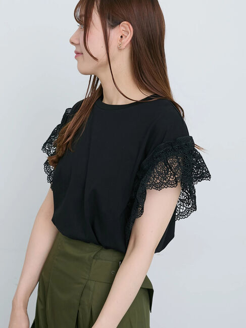 Te chichi「レーススリーブTシャツ」|Tシャツ・カットソー|