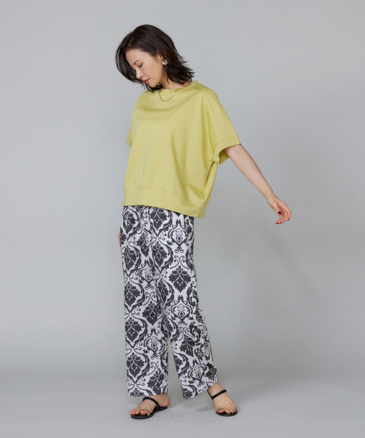 7-IDconcept.「《大きいサイズ》ヨーク切替ハイネックプルオーバー」|Tシャツ・カットソー|