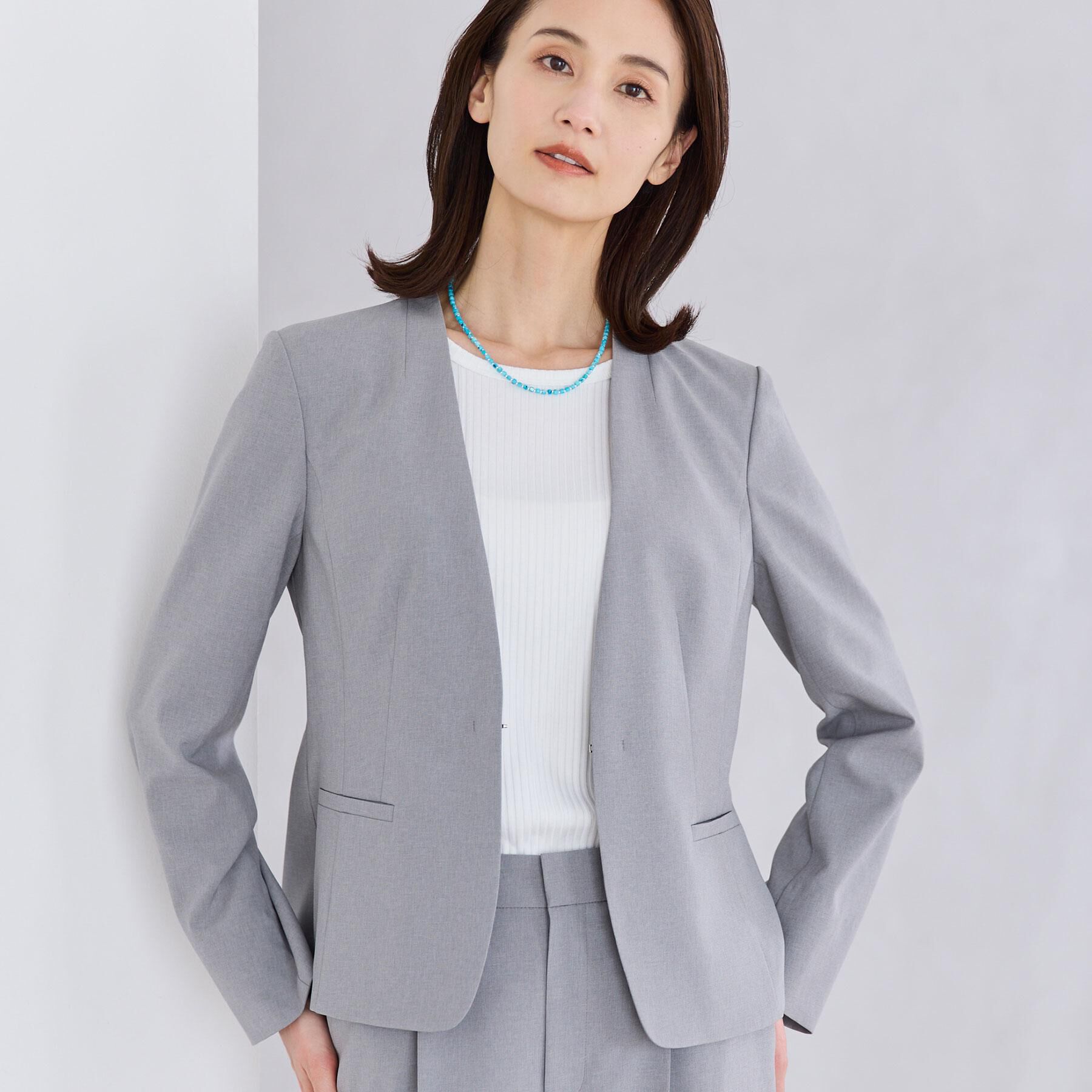 Reflect「【インナーにおすすめ◎】クルーネックストレッチリブトップス」|Tシャツ・カットソー|