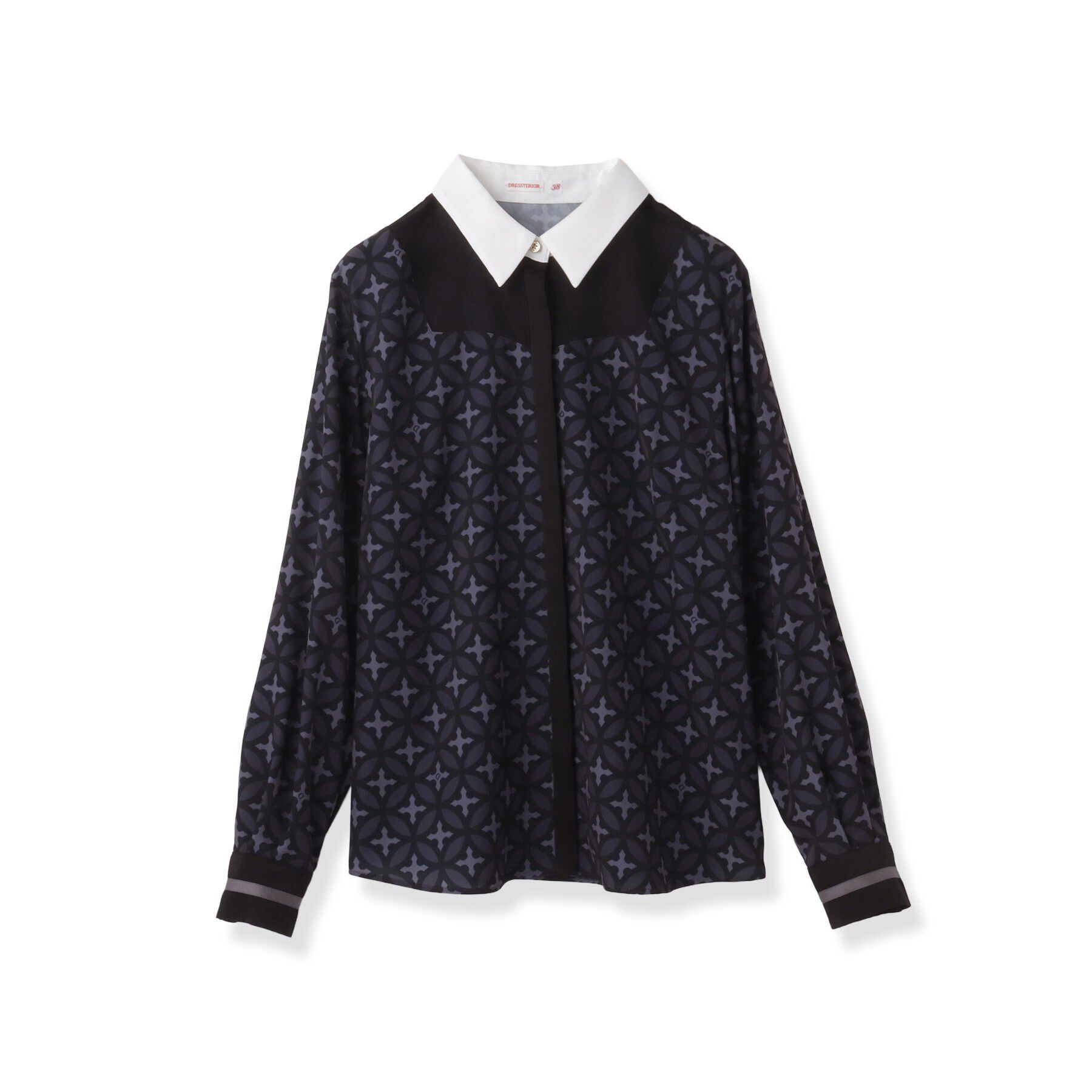 DRESSTERIOR「オーバーラップクレリックブラウス」|シャツ・ブラウス|