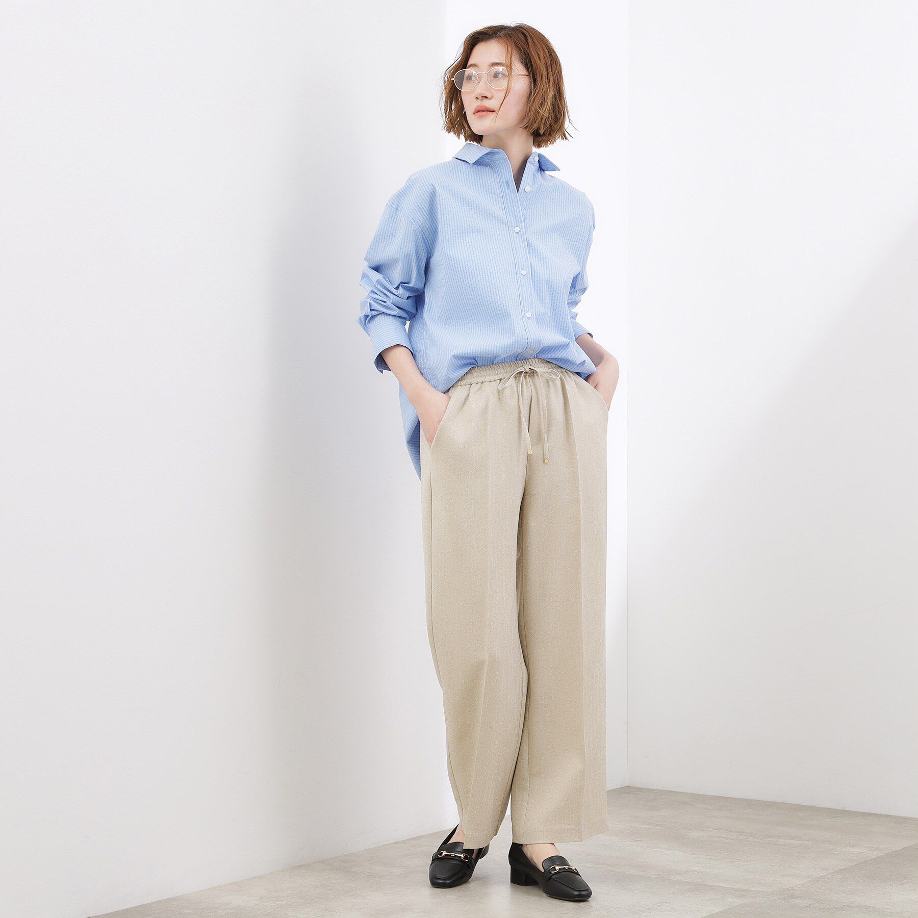 grove「高評価！【貴島明日香さん着用・カセット服】リネンライクソフトフレアパンツ」|その他|