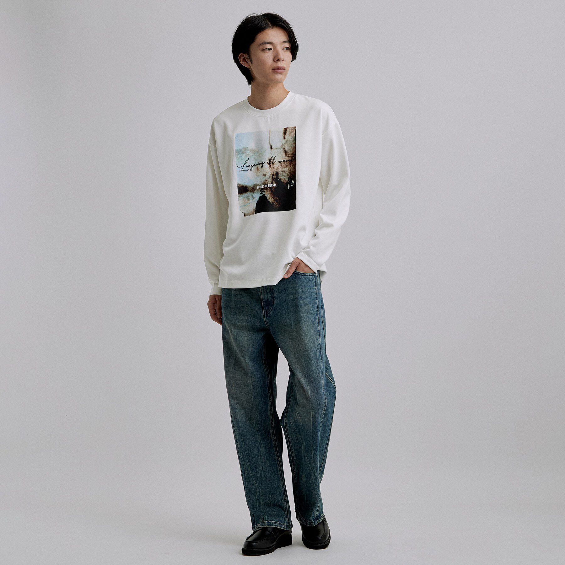 tk.TAKEO KIKUCHI「ブラシ刺繍長袖Tシャツ」|Tシャツ・カットソー|