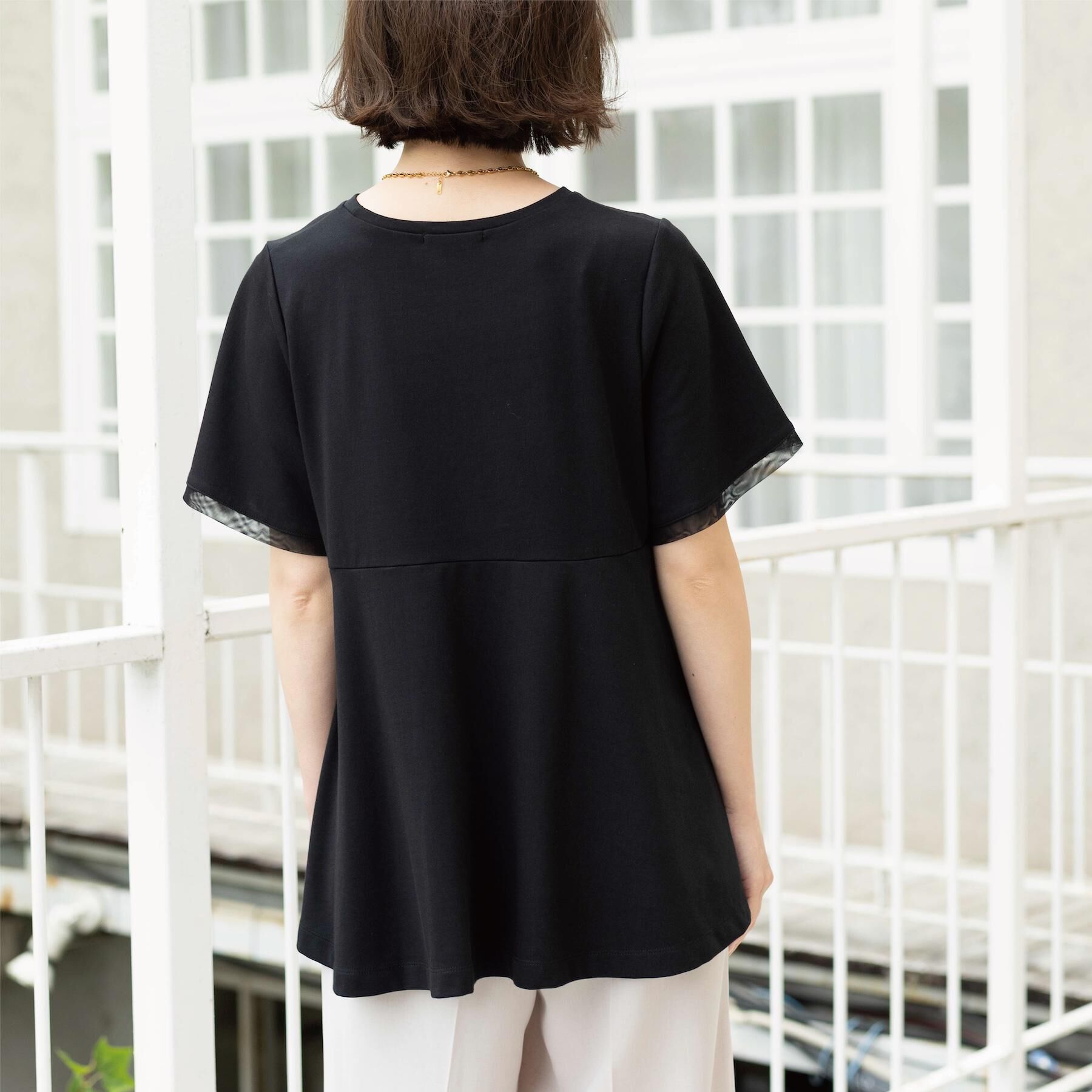 OPAQUE.CLIP「【接触冷感／UV】着る冷感スーパーアイス ペプラムカットソー《洗濯機OK》」|Tシャツ・カットソー|