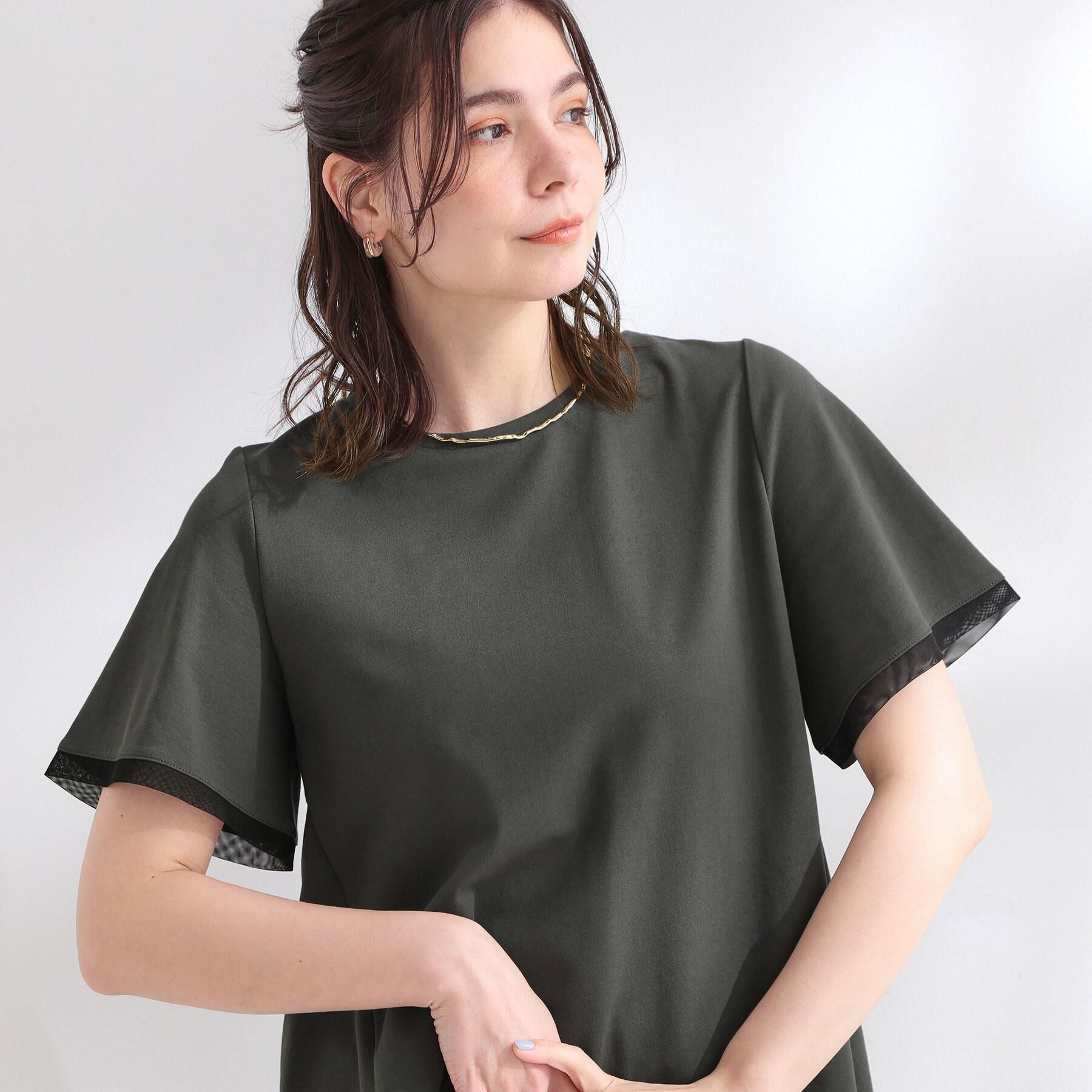 OPAQUE.CLIP「【接触冷感／UV】着る冷感スーパーアイス ペプラムカットソー《洗濯機OK》」|Tシャツ・カットソー|