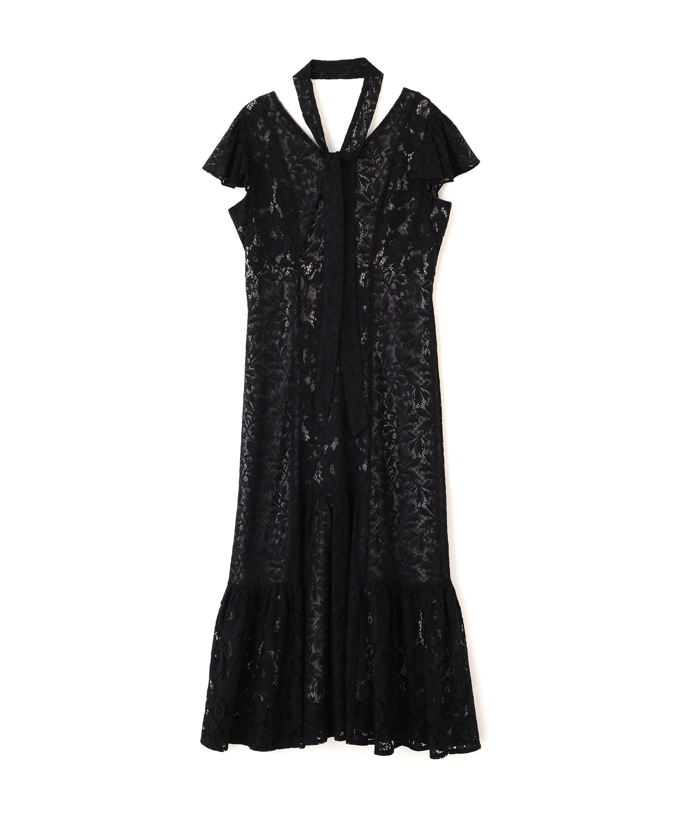 PROPORTION BODY DRESSING「〈Lou Lou fee（ルルーフェ）〉タイ付きレースワンピース」|ワンピース|