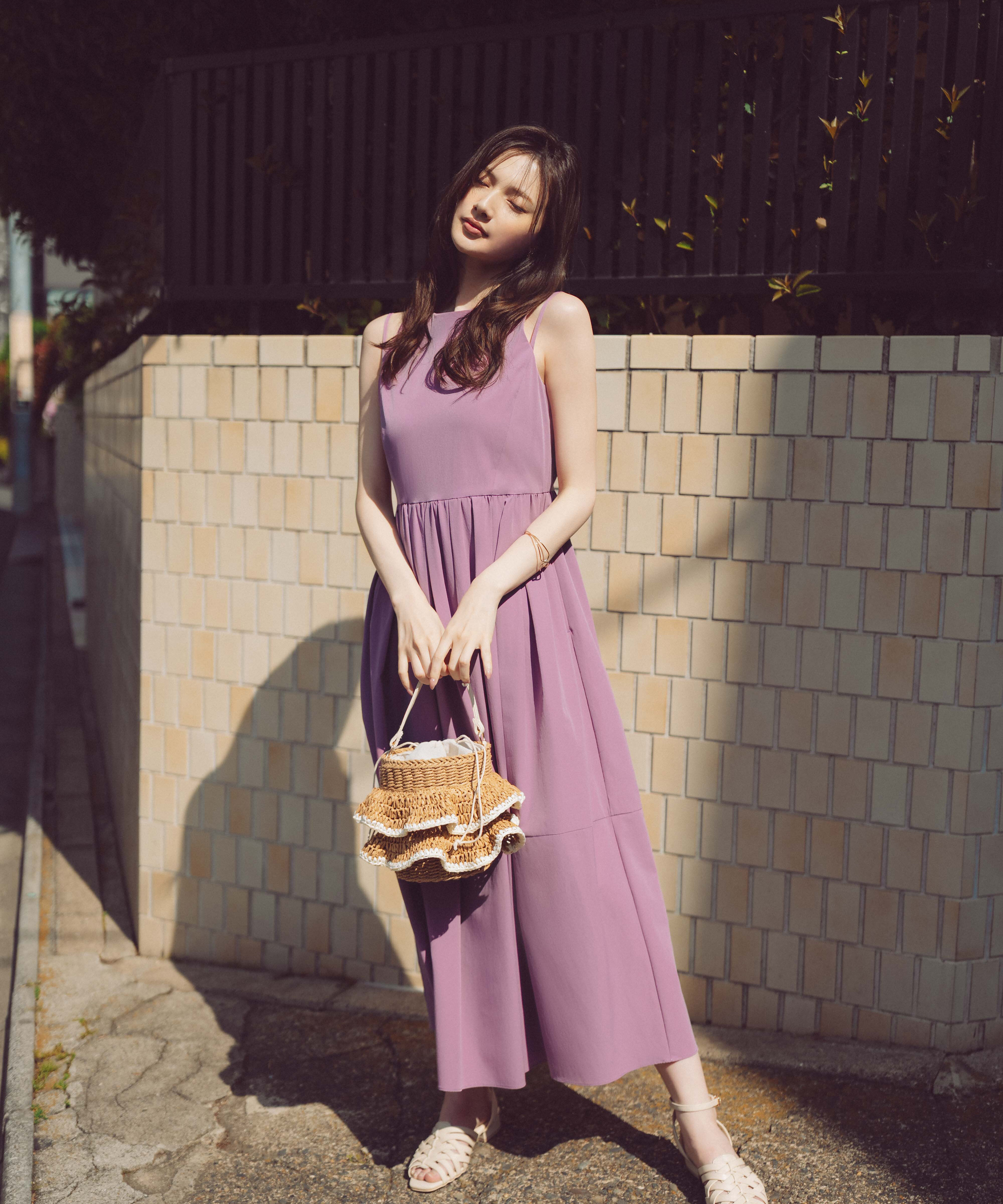 PROPORTION BODY DRESSING「＜青島心さん着用＞〈a/mie〉アメスリサマーワンピース」|ワンピース|パープル