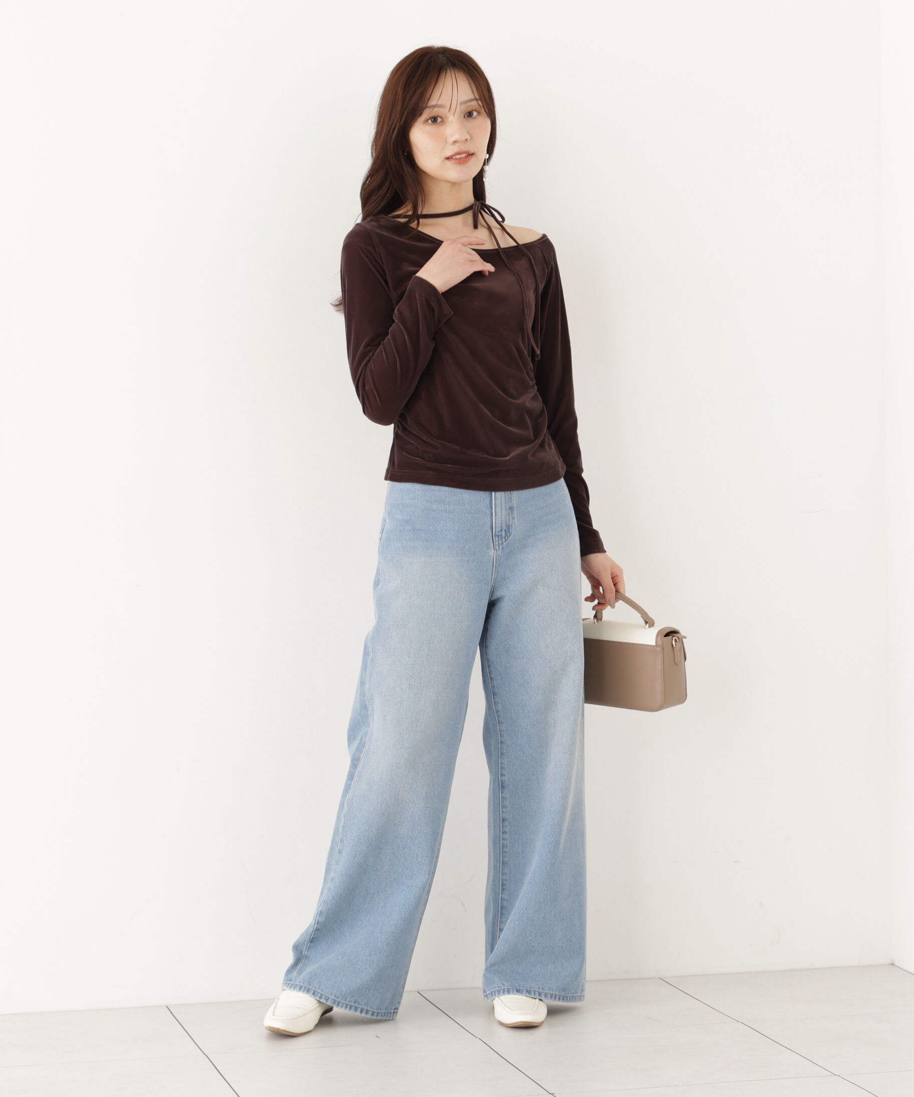 PROPORTION BODY DRESSING「＜a/mie＞レースハイウエストワイドデニムパンツ」|その他|