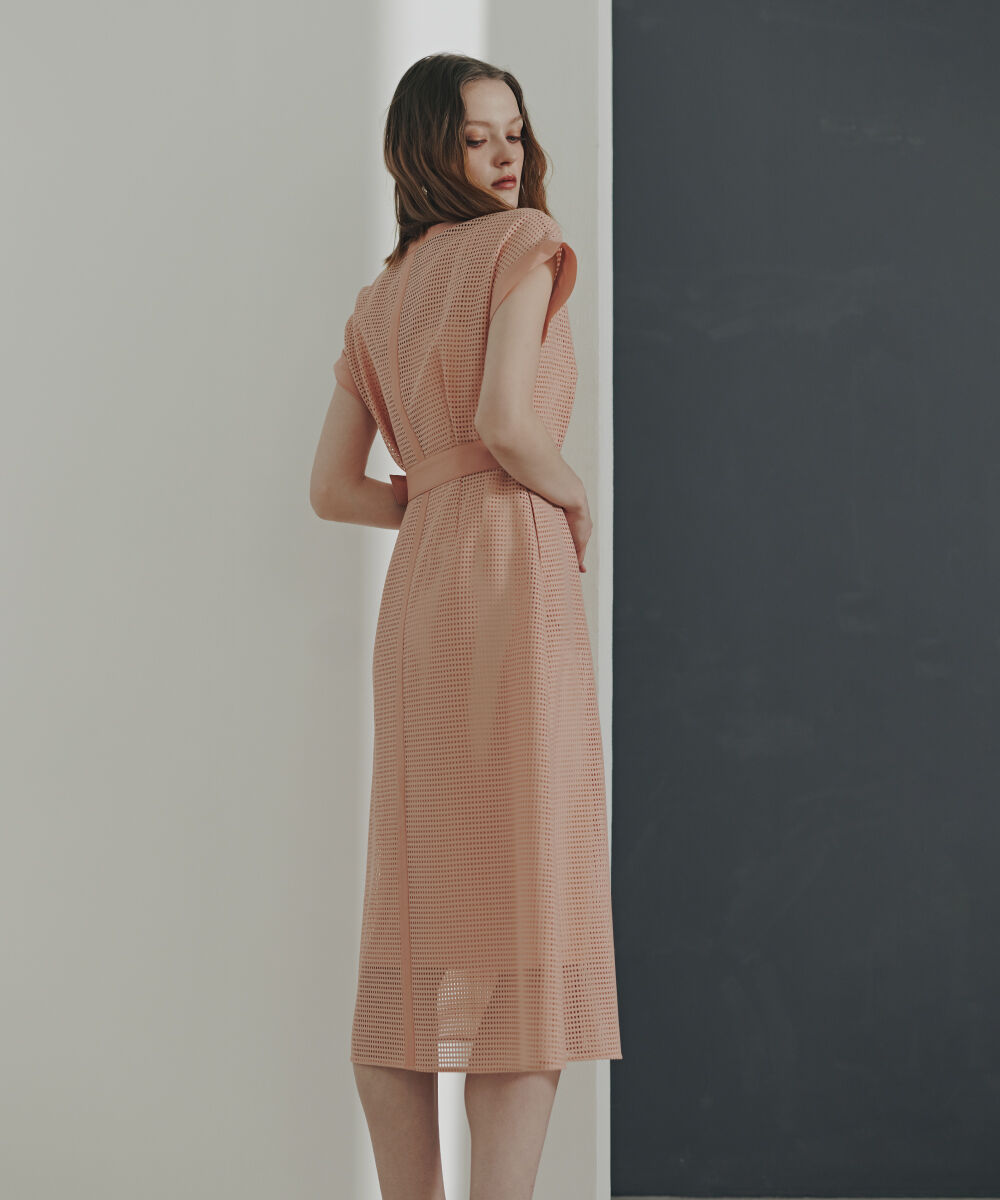  「メッシュッレースコンビワンピース」|ワンピース|