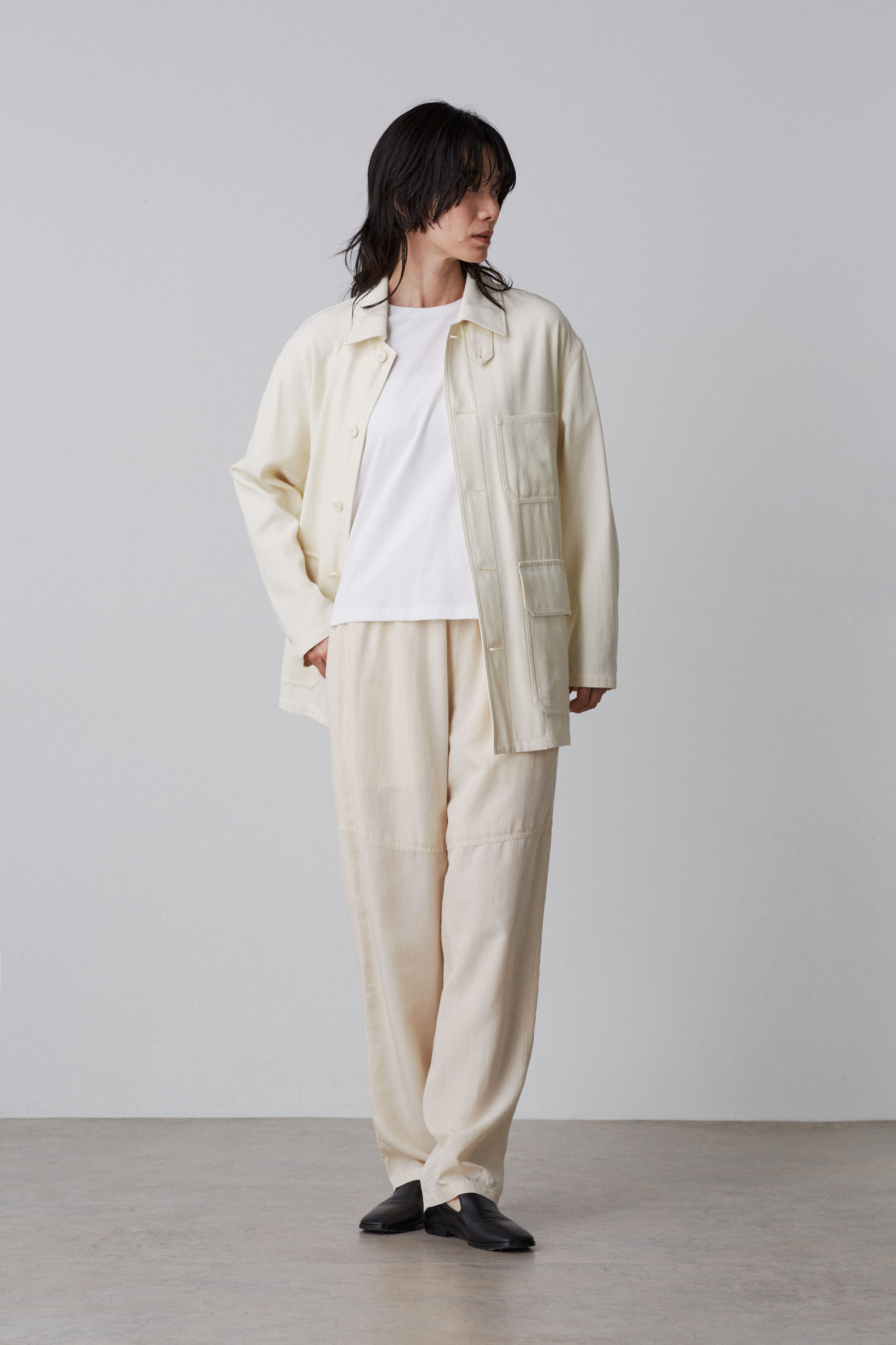 YLEVE 「YLEVE / VISCOSE COTTON COVERALL JACKET」|ブルゾン・スタジャン|