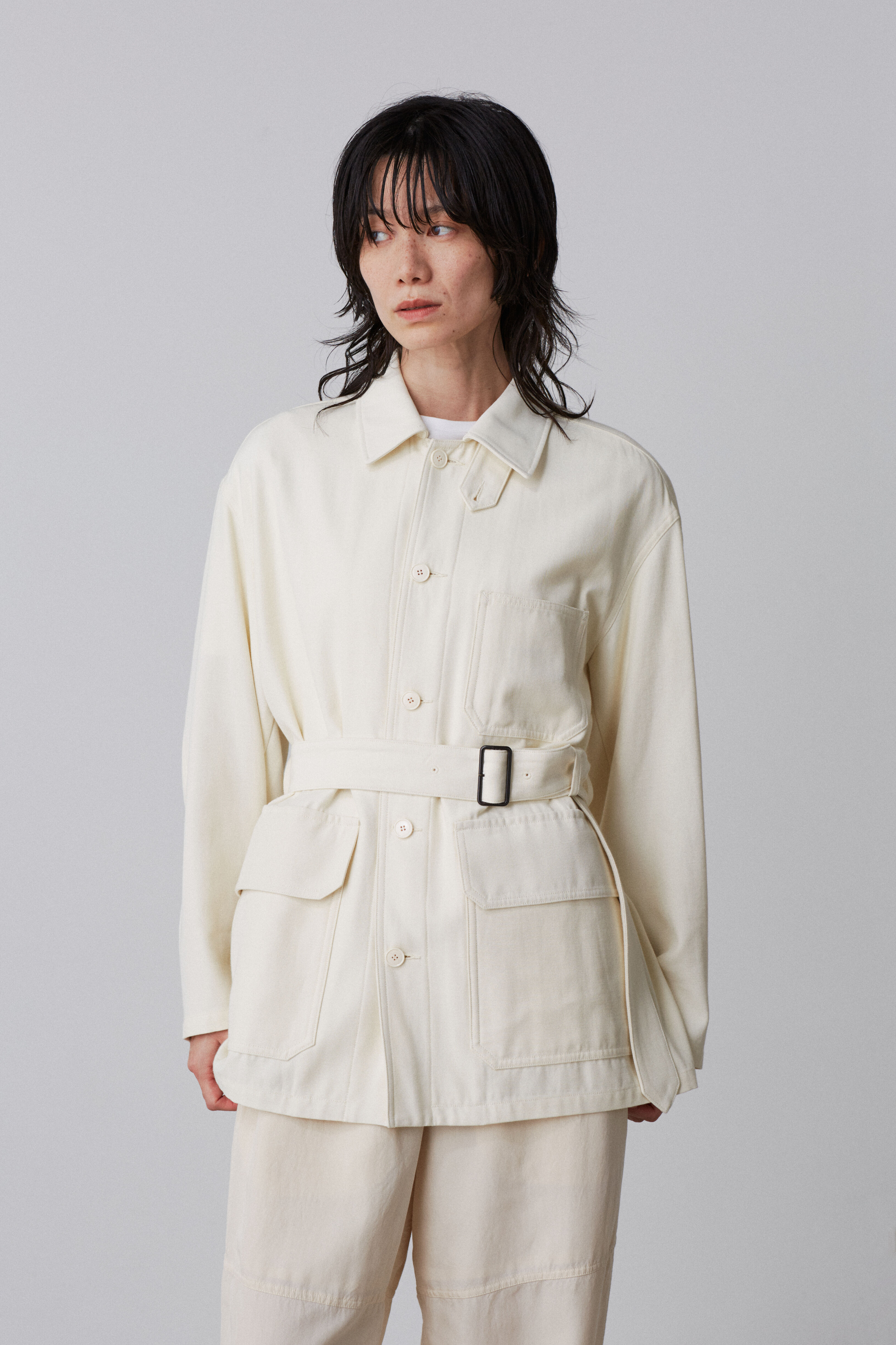 YLEVE 「YLEVE / VISCOSE COTTON COVERALL JACKET」|ブルゾン・スタジャン|
