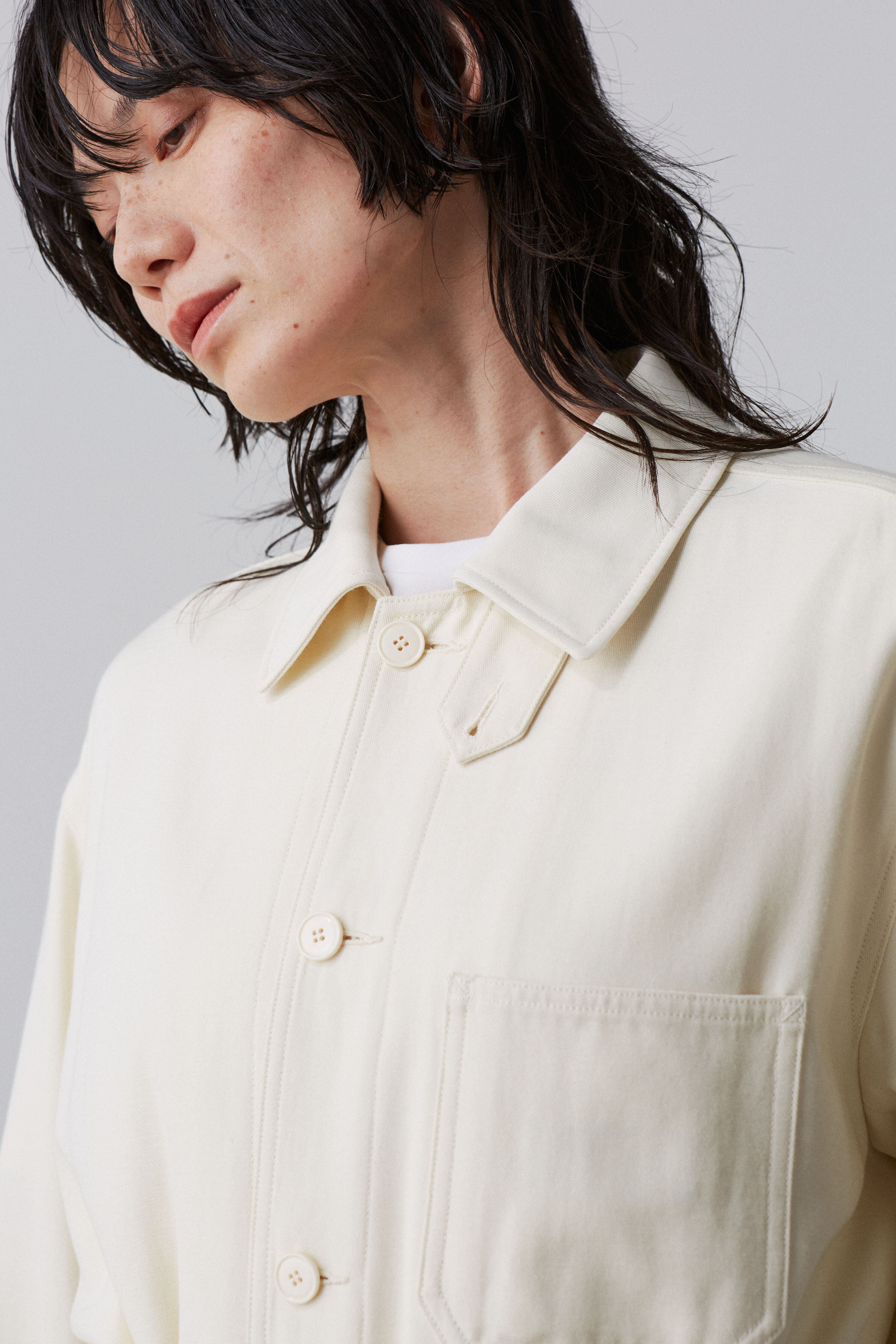YLEVE 「YLEVE / VISCOSE COTTON COVERALL JACKET」|ブルゾン・スタジャン|
