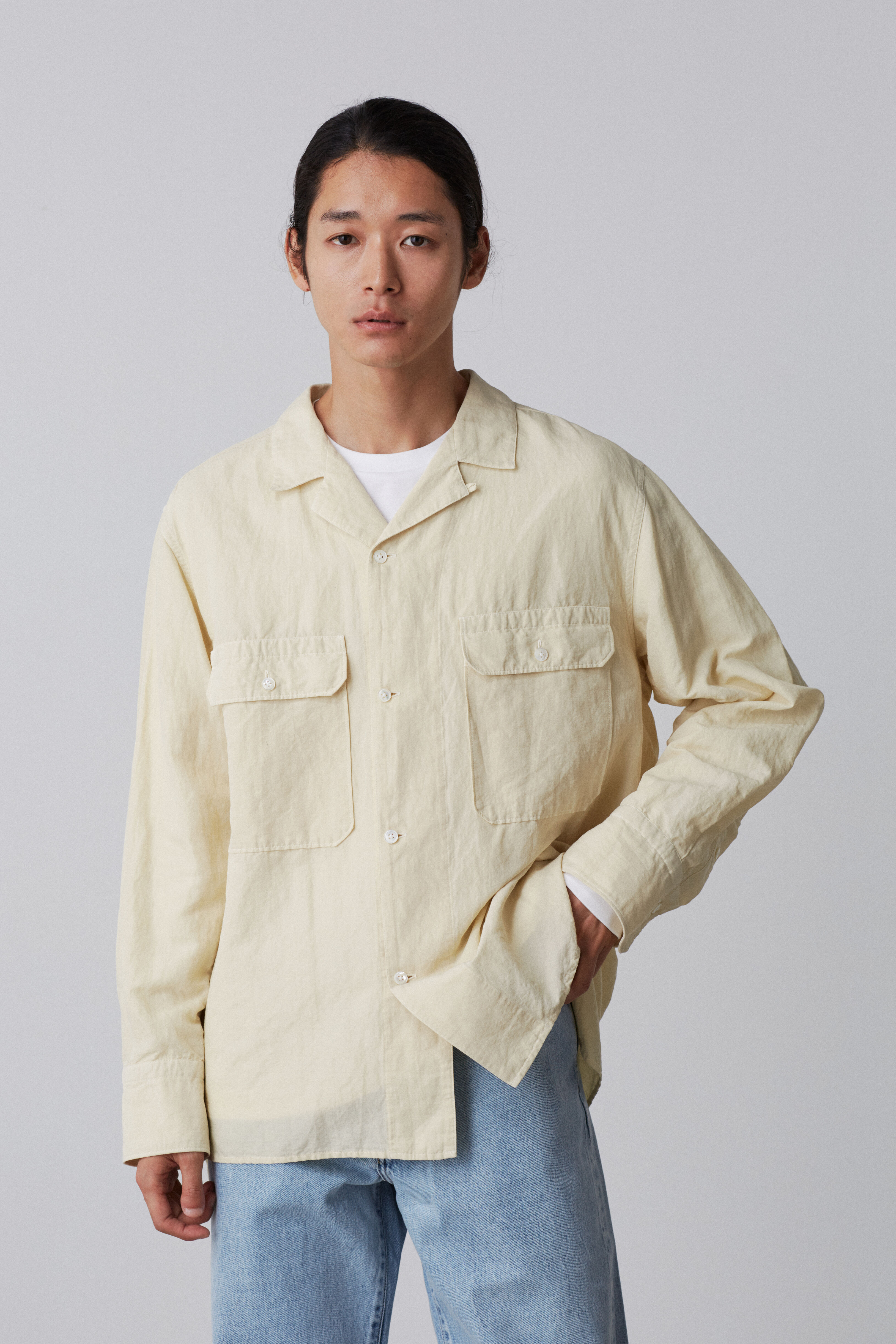 YLEVE 「YLEVE / COTTON RAMIE BROAD SHIRT」|シャツ・ブラウス|