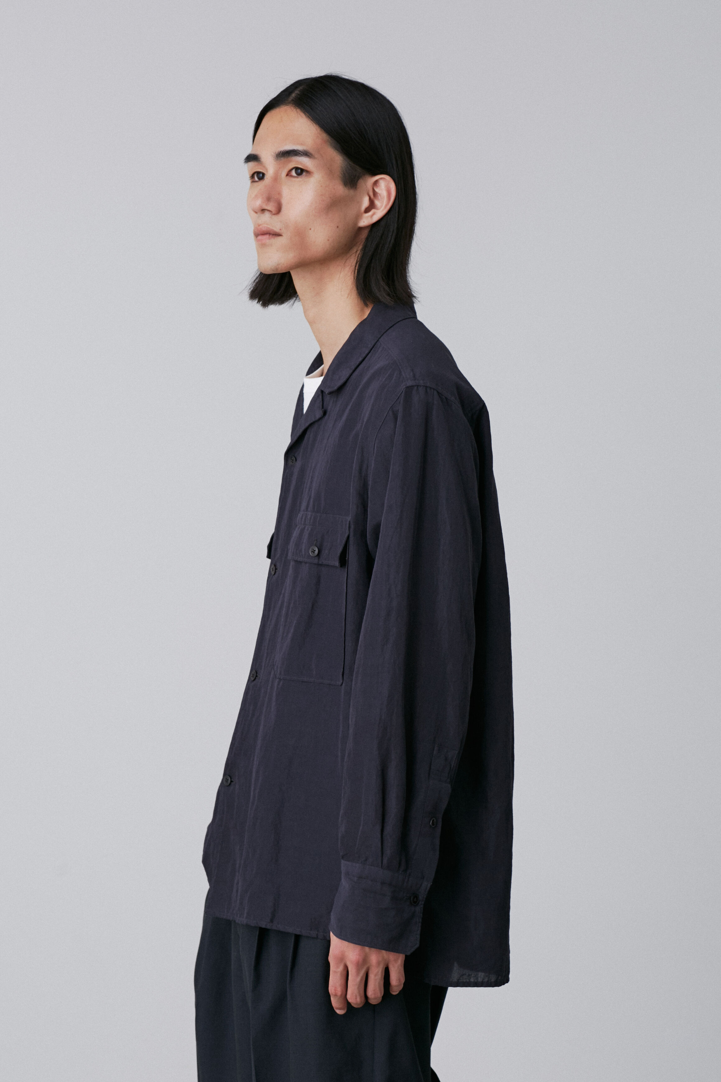 YLEVE 「YLEVE / COTTON RAMIE BROAD SHIRT」|シャツ・ブラウス|