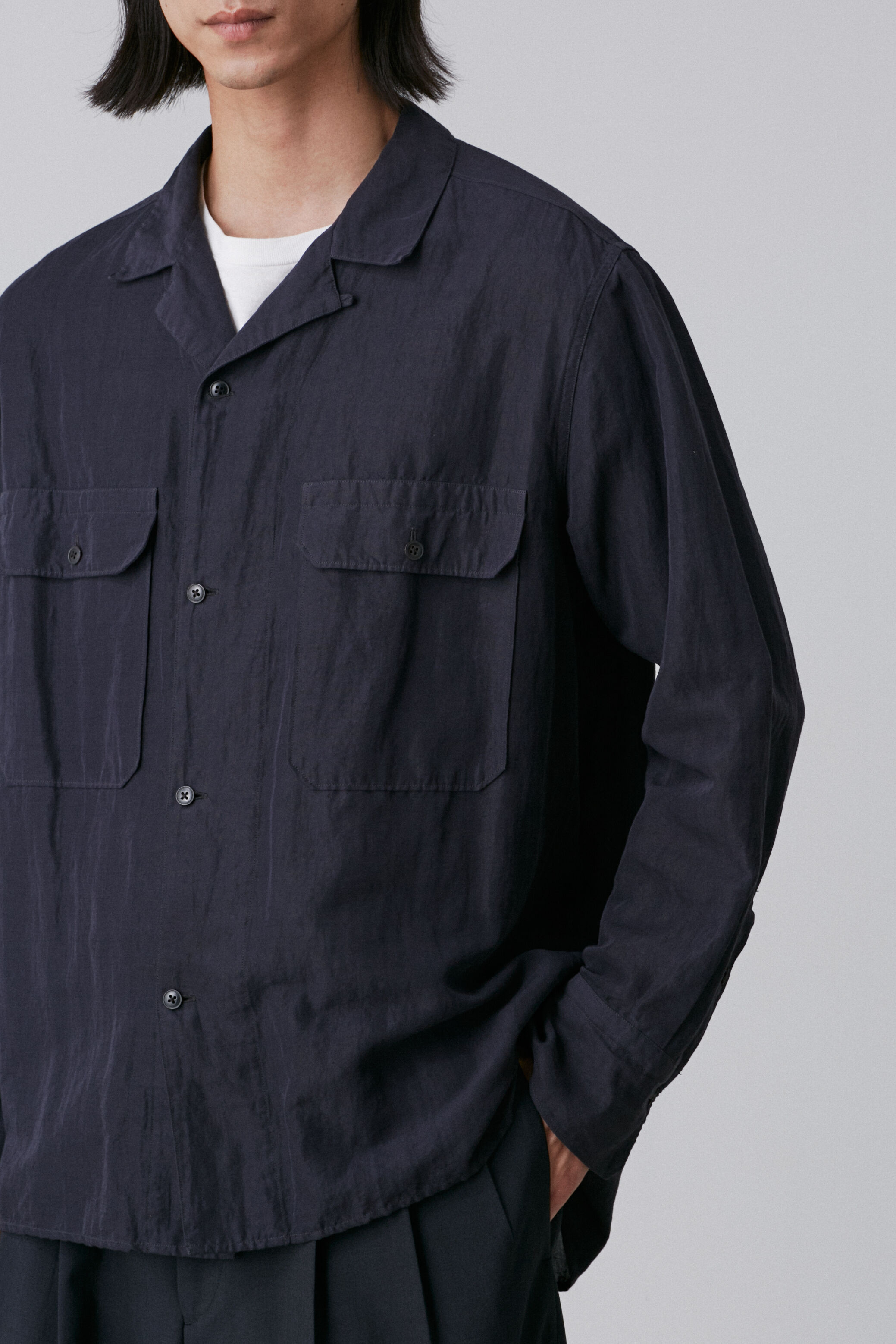 YLEVE 「YLEVE / COTTON RAMIE BROAD SHIRT」|シャツ・ブラウス|