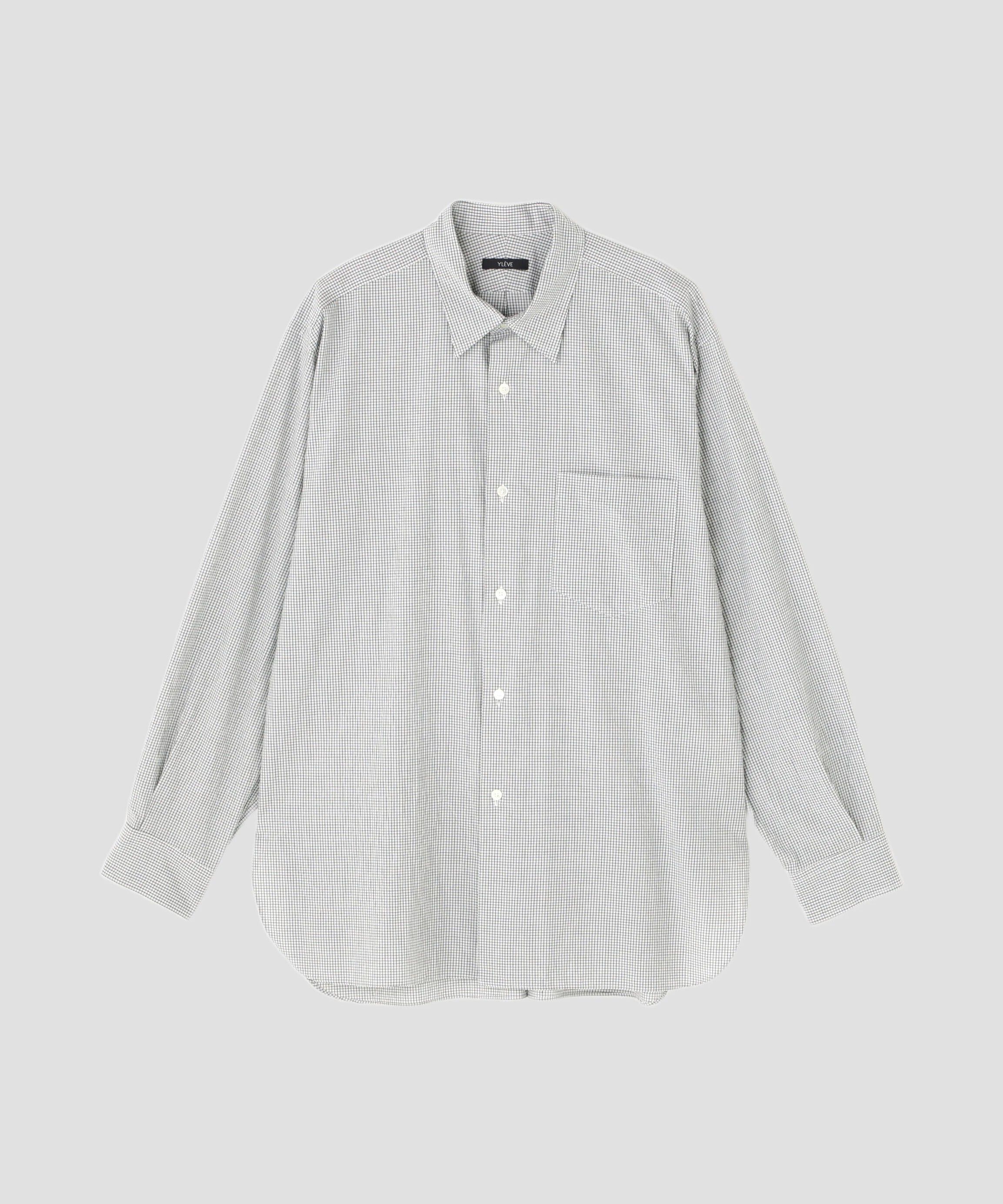 YLEVE 「YLEVE / COTTON STRIPE / CHECK SHIRT」|シャツ・ブラウス|ブラック1