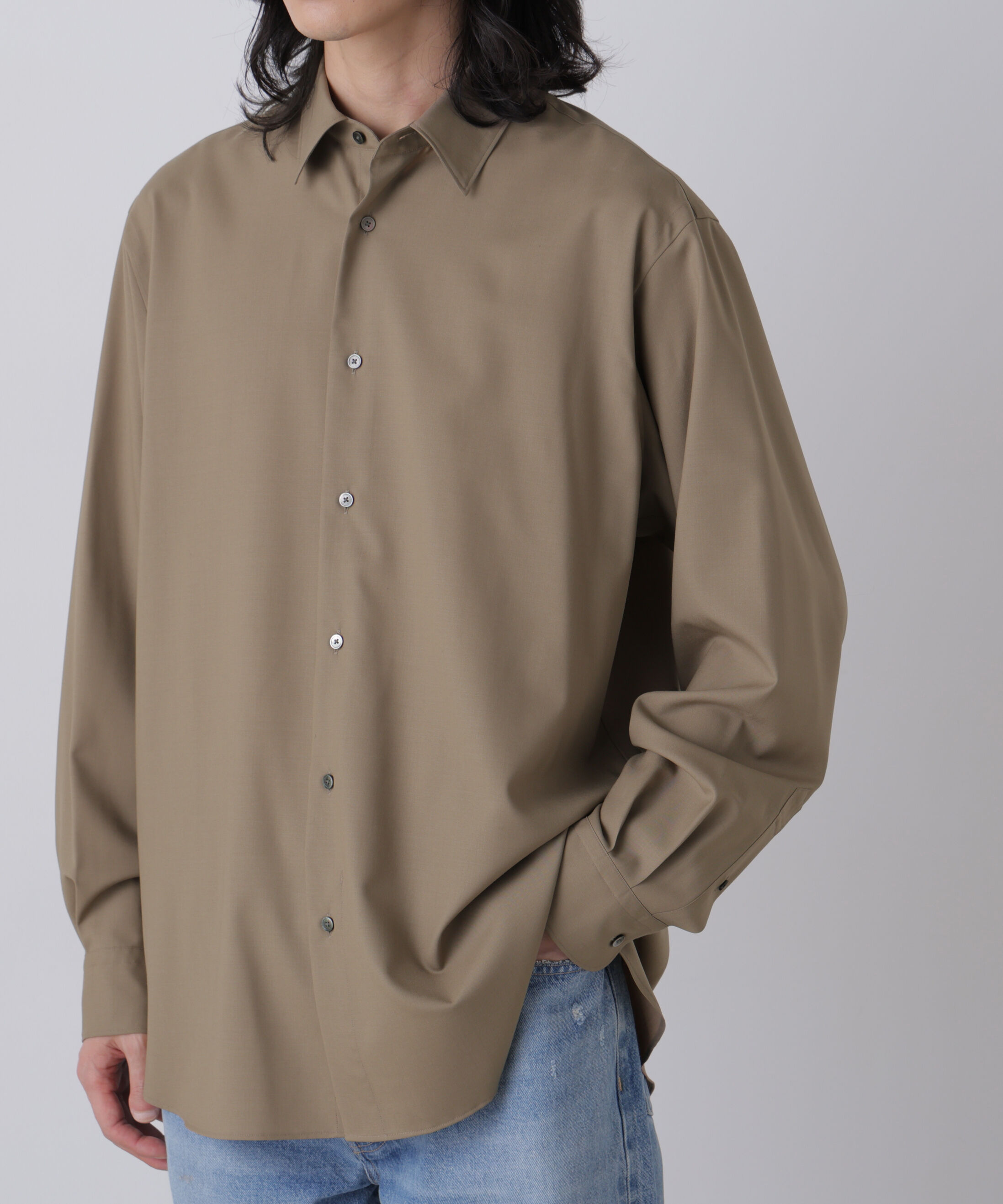 YLEVE 「YLEVE / SUPER140's WOOL TROPICAL SHIRT」|シャツ・ブラウス|