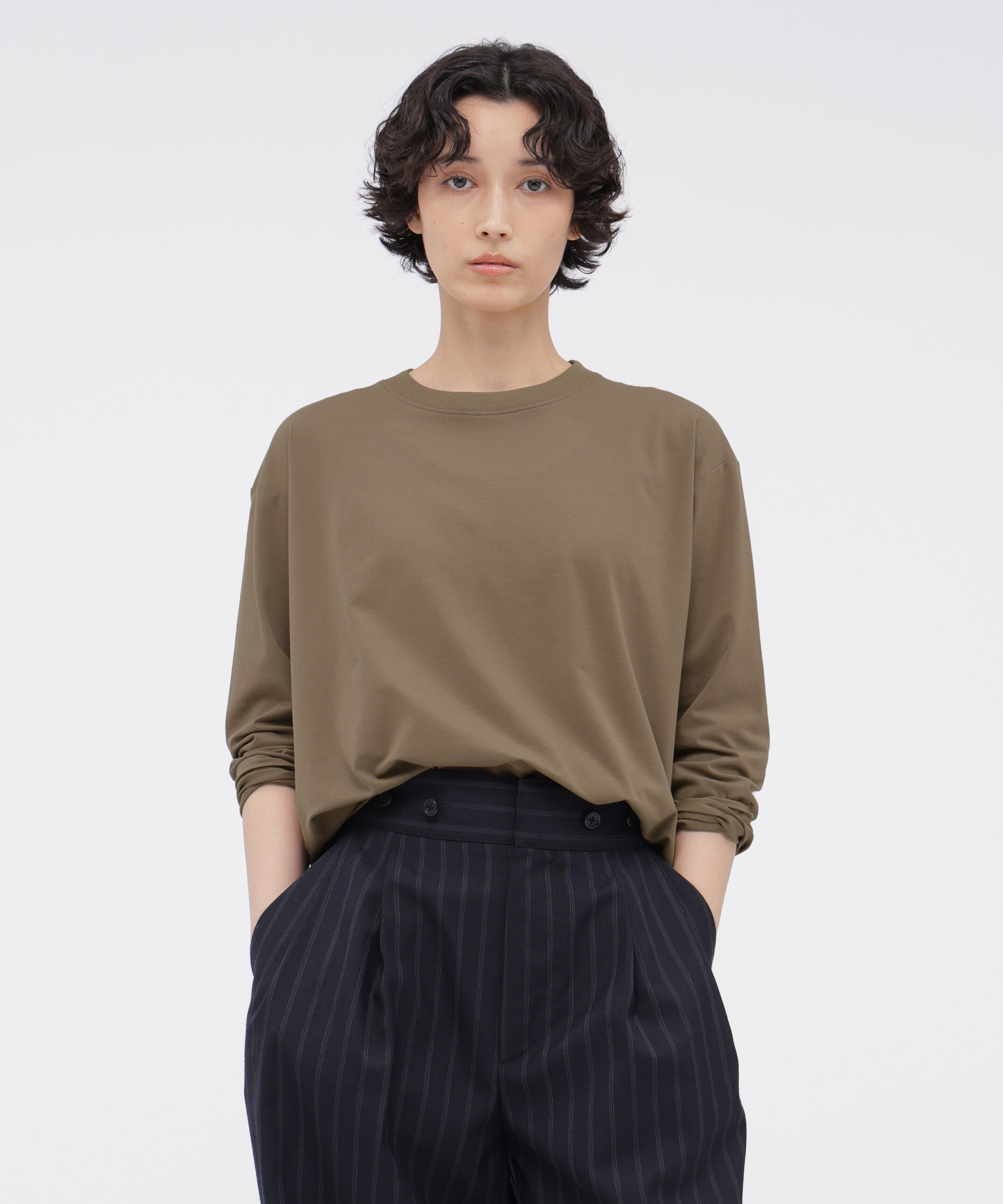  「POLYESTER COTTON HIGH GAUGE PIQUE JERSEY TOP/#REF!」|Tシャツ・カットソー|DARK STONE4