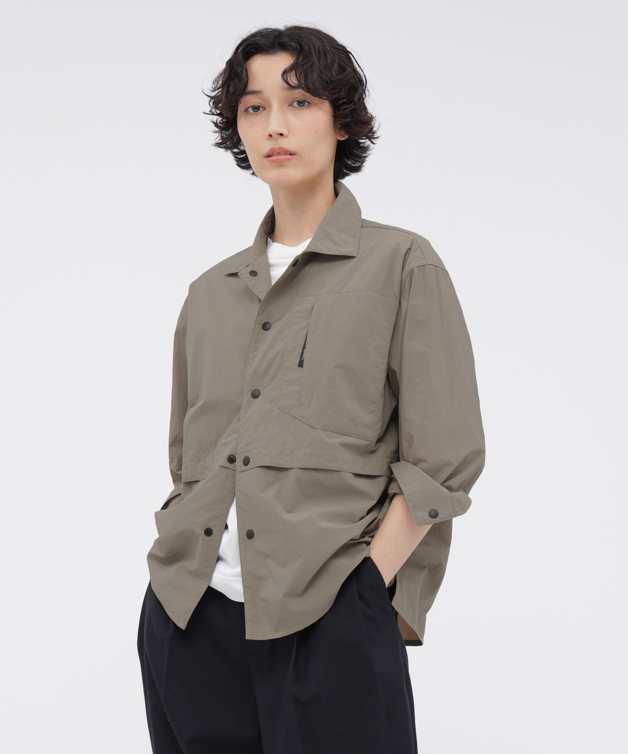  「RECYCLED TASLAN NYLON TAFFETA SHIRT/#REF!」|Tシャツ・カットソー|DARK STONE4