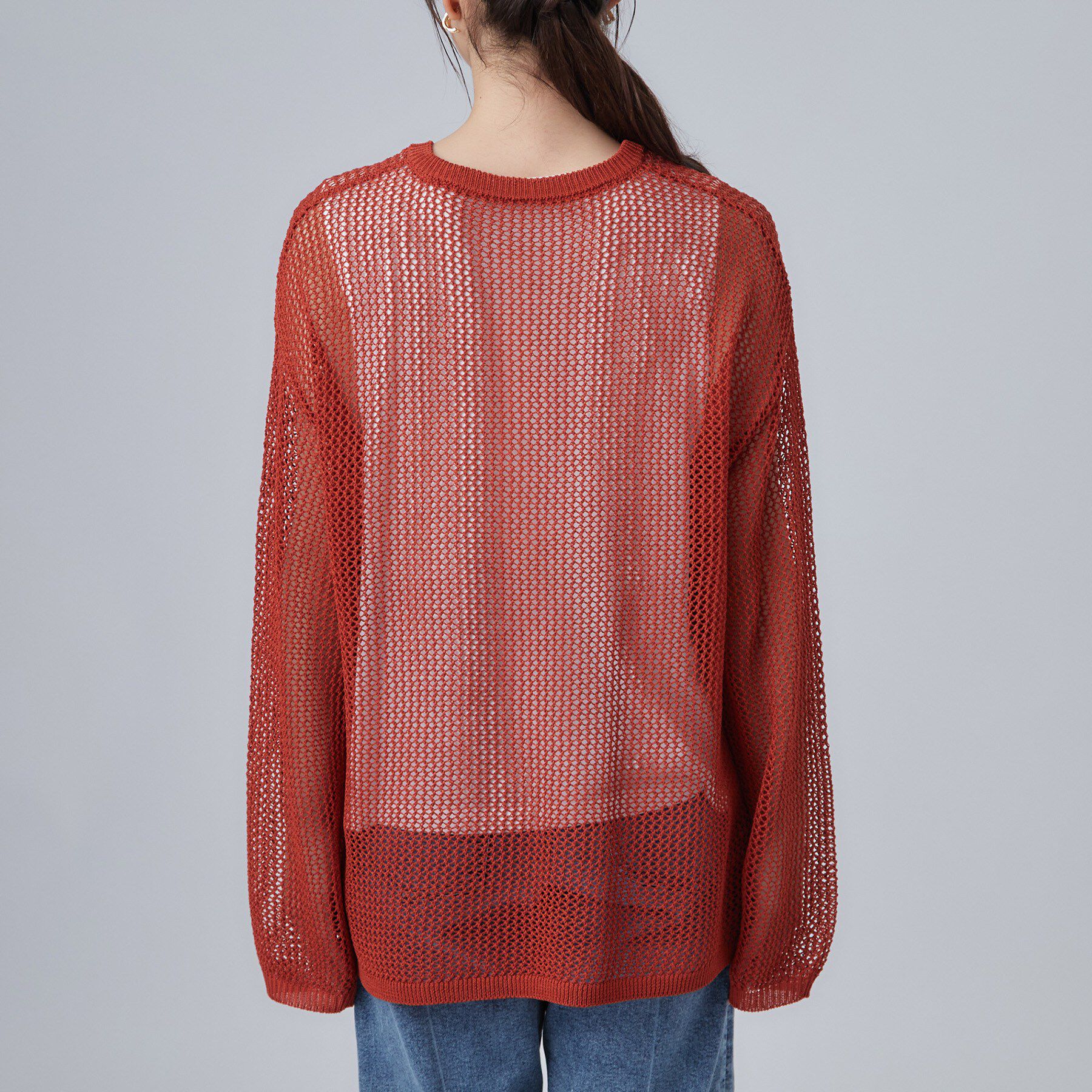SHOO･LA･RUE「【2点セット/洗濯機可/S-LL】ヘンリーネックメッシュニット+タンクトップセット」|その他|