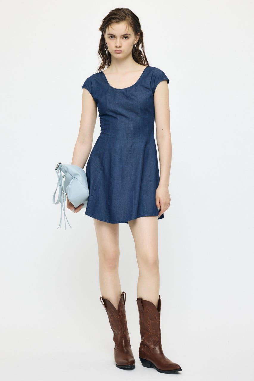 MOUSSY「DENIM MINI  ドレス」|ワンピース|