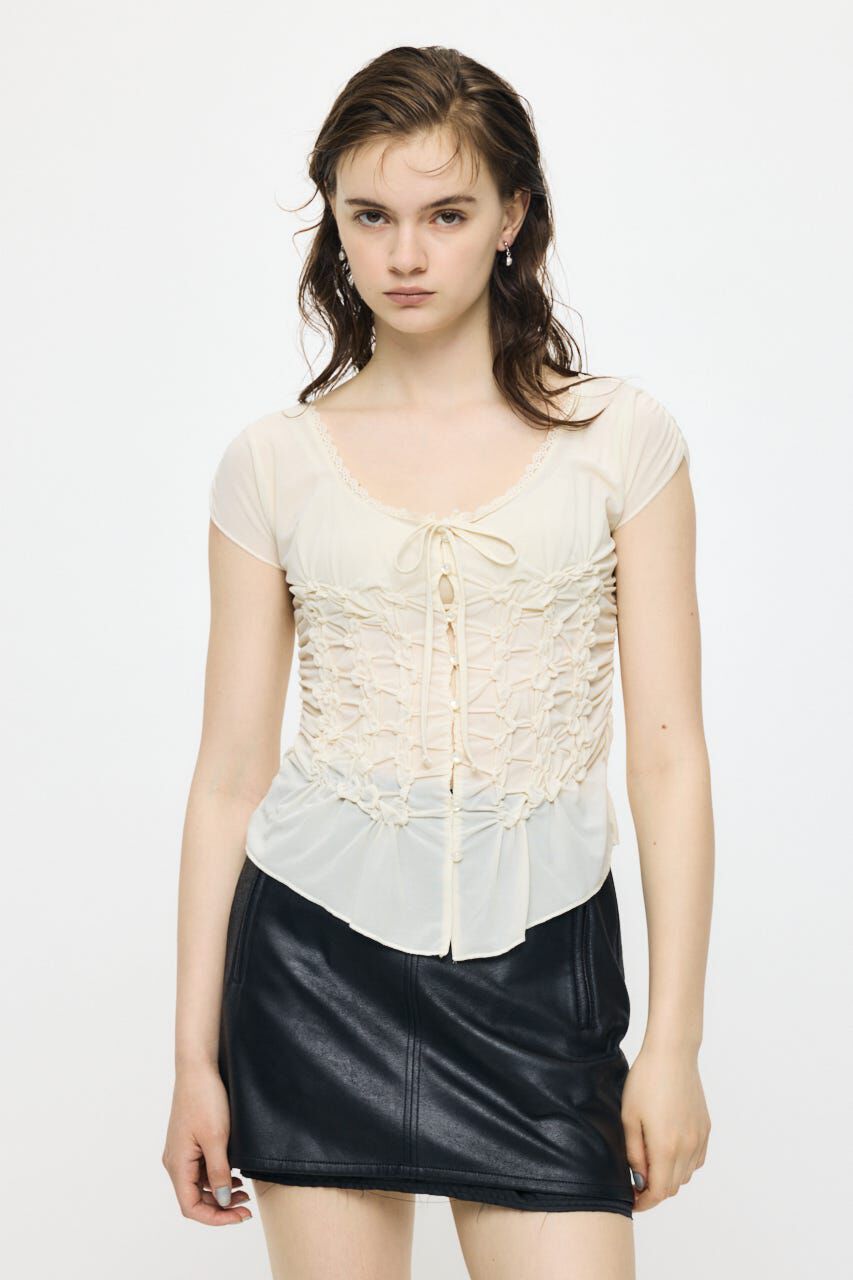 MOUSSY「RANDOM SHIRRING トップス」|Tシャツ・カットソー|