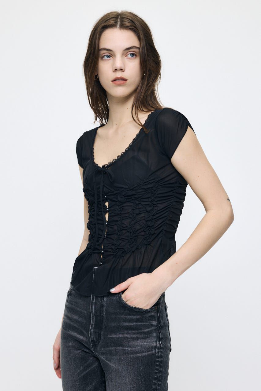 MOUSSY「RANDOM SHIRRING トップス」|Tシャツ・カットソー|