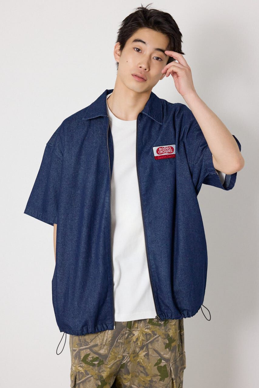 RODEO CROWNS「Coolist Denim ZIPシャツ」|シャツ・ブラウス|NVY