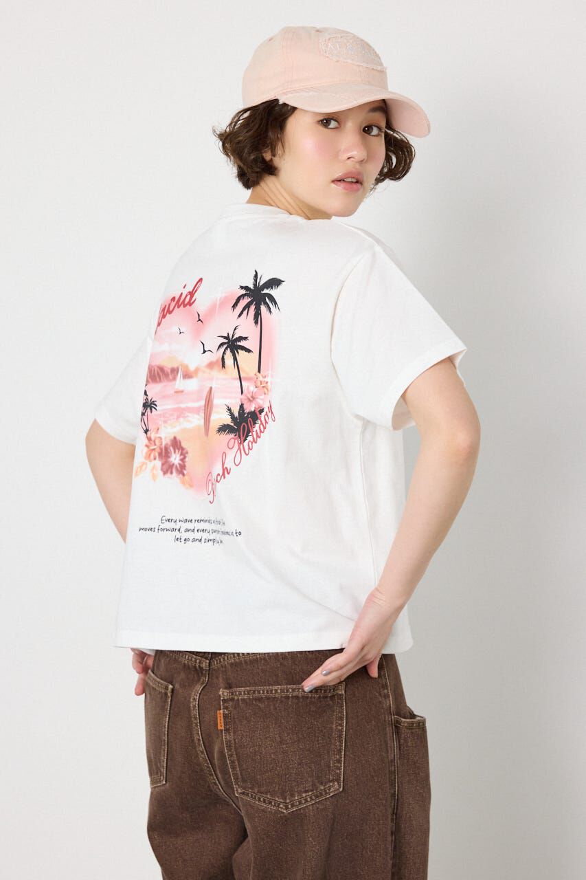 RODEO CROWNS「ビーチ柄Tシャツ」|Tシャツ・カットソー|
