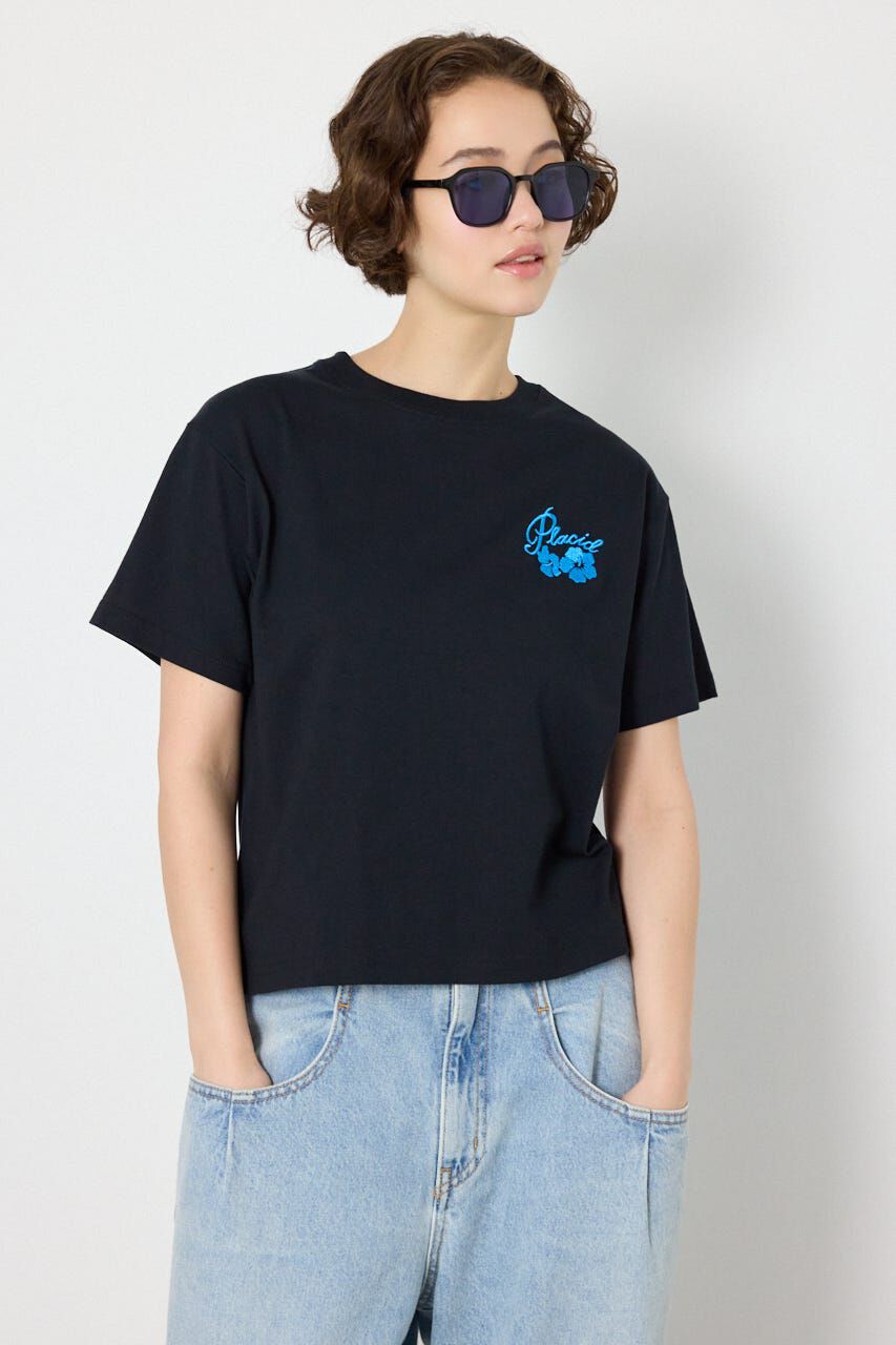 RODEO CROWNS「ビーチ柄Tシャツ」|Tシャツ・カットソー|BLK