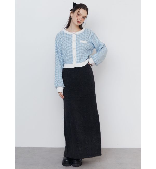 CALNAMUR「GLITTER SHAGGY KNIT SK/グリッターシャギーニットスカート」|スカート|
