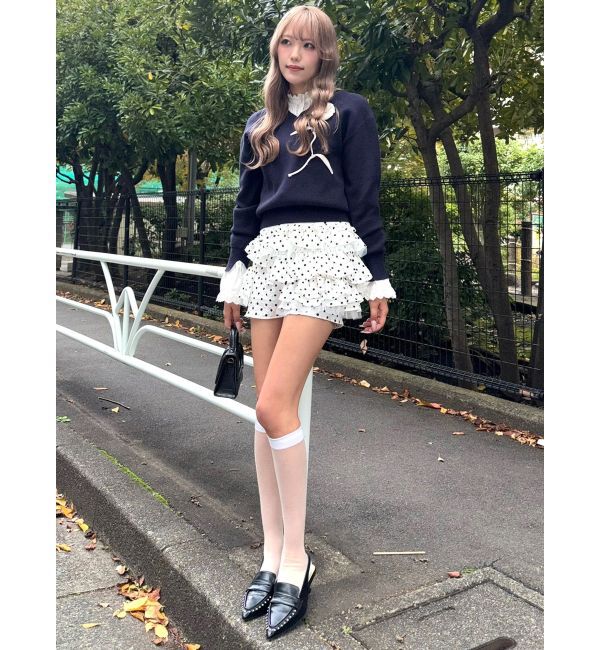 CALNAMUR「ドットティアードパンツ」|スカート|