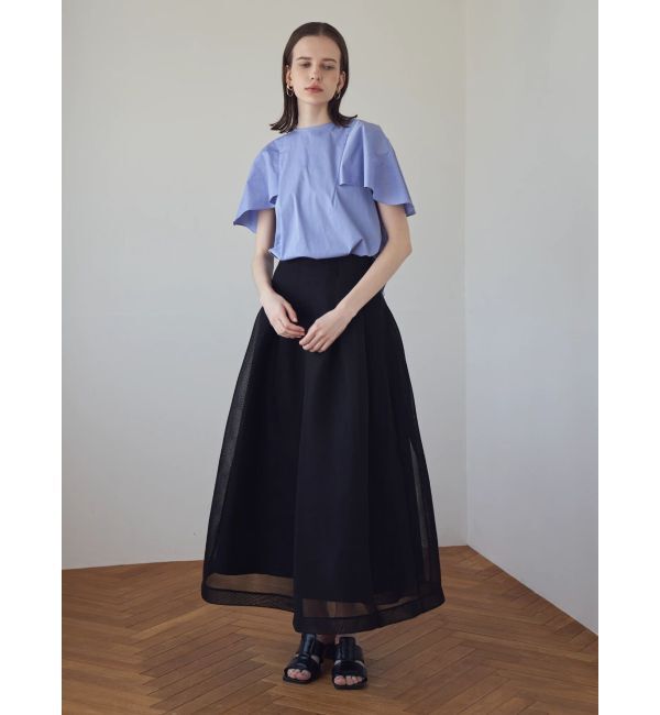 ELENDEEK「MESH BONDING FLARED SK」|スカート|