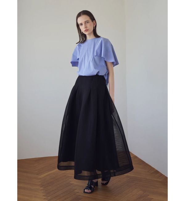 ELENDEEK「MESH BONDING FLARED SK」|スカート|