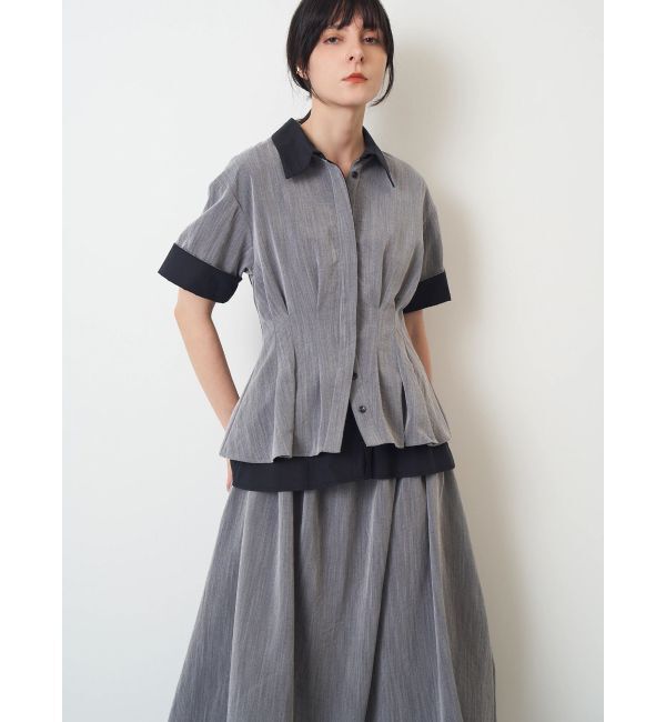 ELENDEEK「LAYERED SHIRT OP」|ワンピース|