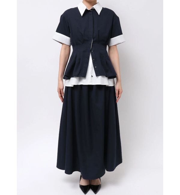 ELENDEEK「LAYERED SHIRT OP」|ワンピース|