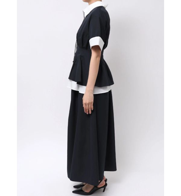 ELENDEEK「LAYERED SHIRT OP」|ワンピース|